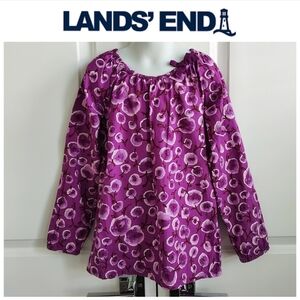 Purple Abstract Floral Blouse